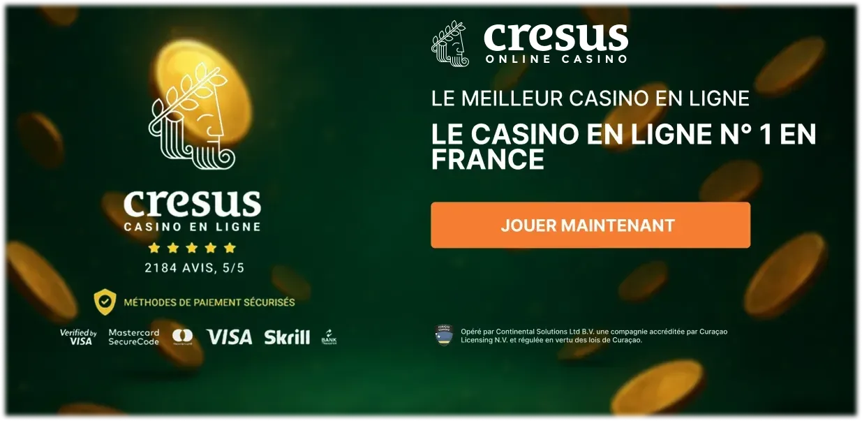 Bonus Cresus Casino pour les joueurs français